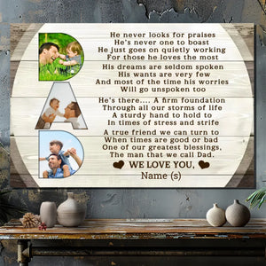 Customizable Canvas for Dad: A Heartfelt Tribute to the Man We Call Dad