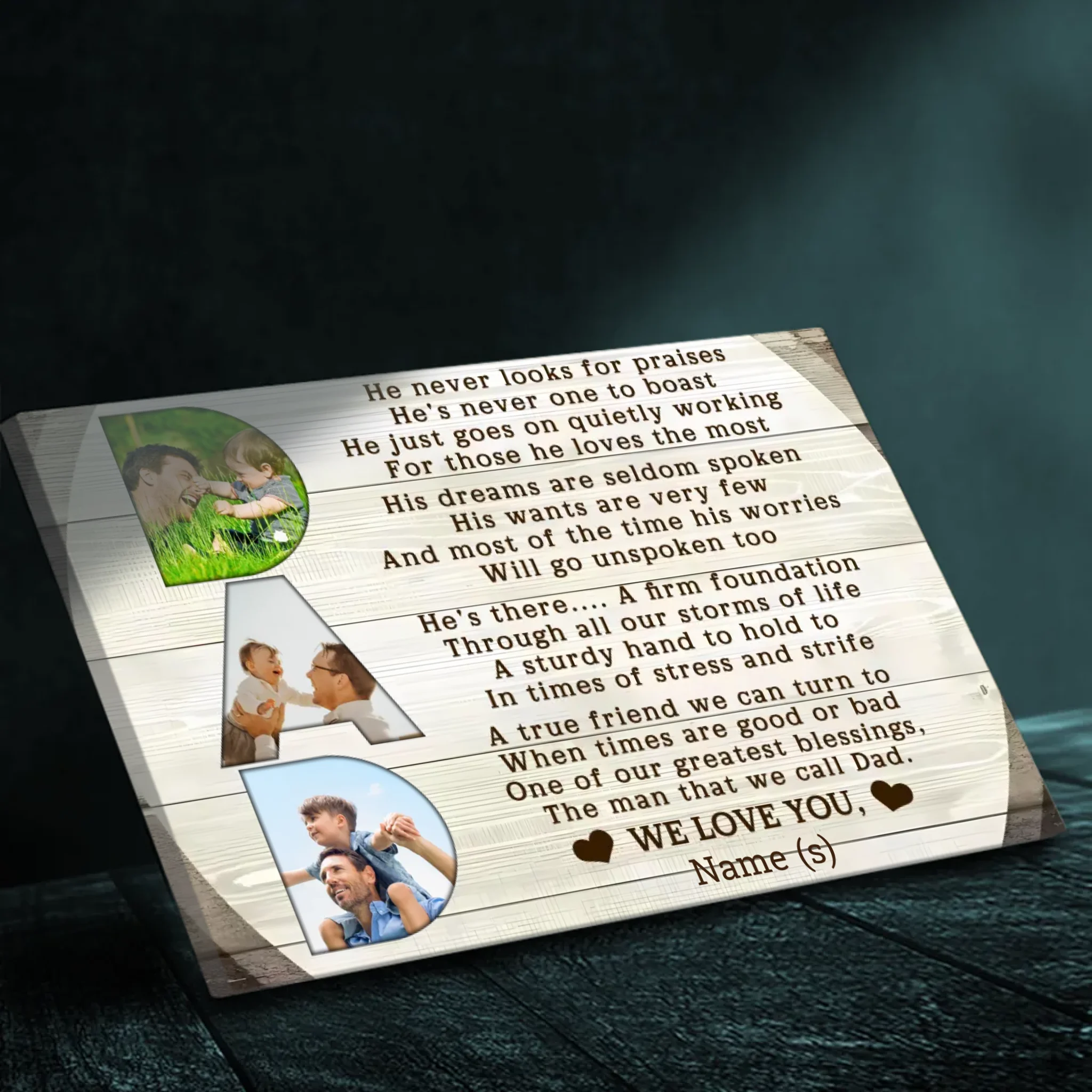 Customizable Canvas for Dad: A Heartfelt Tribute to the Man We Call Dad