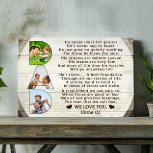 Customizable Canvas for Dad: A Heartfelt Tribute to the Man We Call Dad