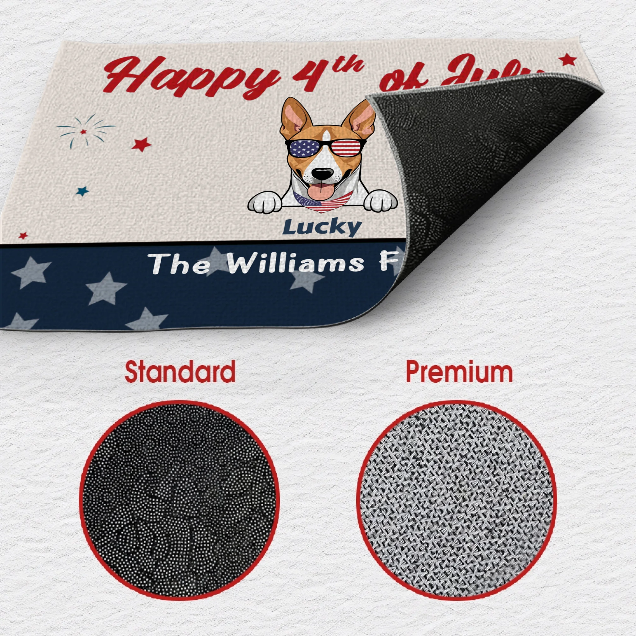 4th of July Home Decor – Personalized Patriotic Doormat - 89Prints