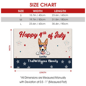 4th of July Home Decor – Personalized Patriotic Doormat - 89Prints