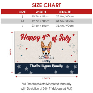 4th of July Home Decor – Personalized Patriotic Doormat - 89Prints