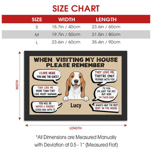 Funny Personalized Dog Doormat – When Visiting My House - 89Prints