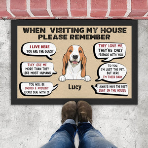 Funny Personalized Dog Doormat – When Visiting My House - 89Prints