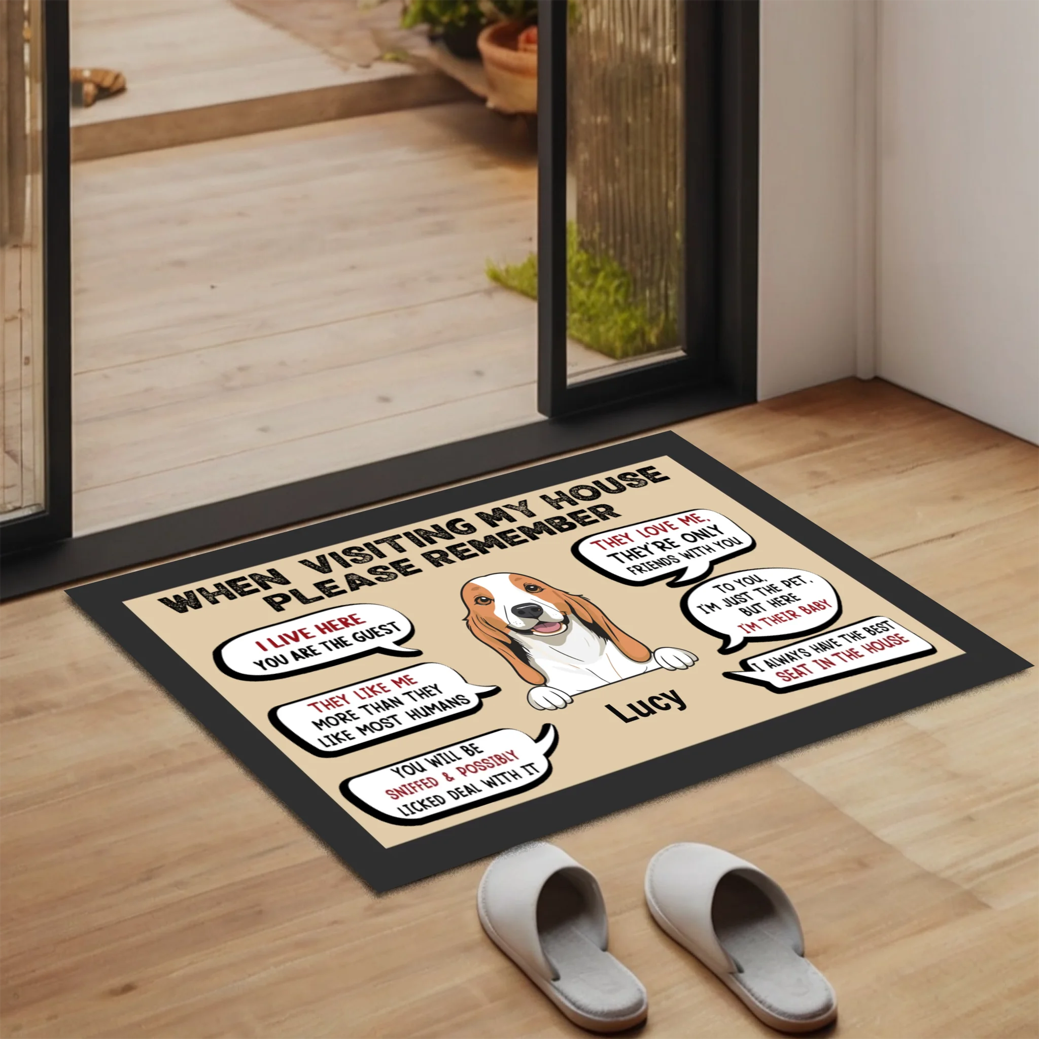 Funny Personalized Dog Doormat – When Visiting My House - 89Prints