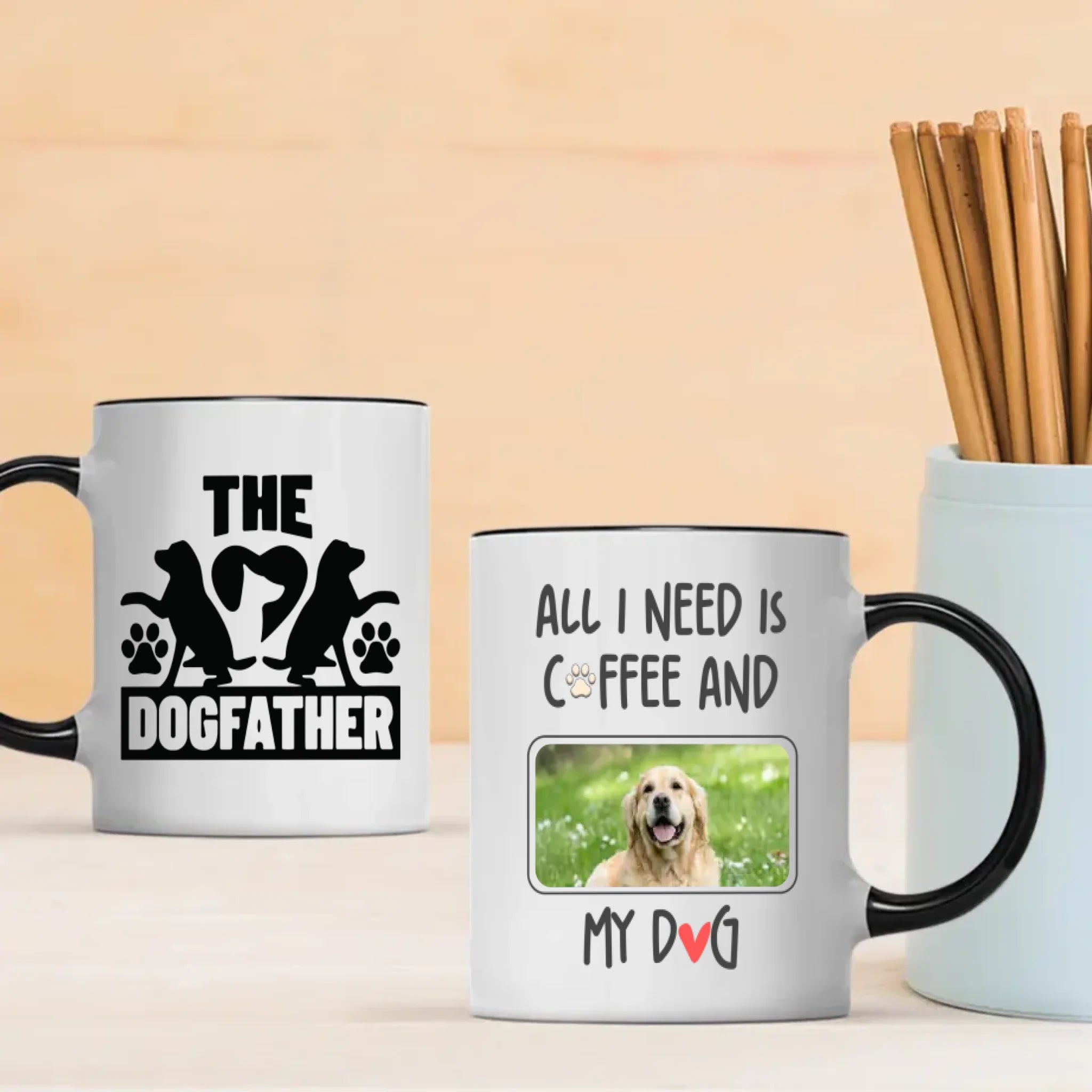 All I Need Is Coffee and My Dog Mug – Funny Gift for the Dog Father – 89Prints