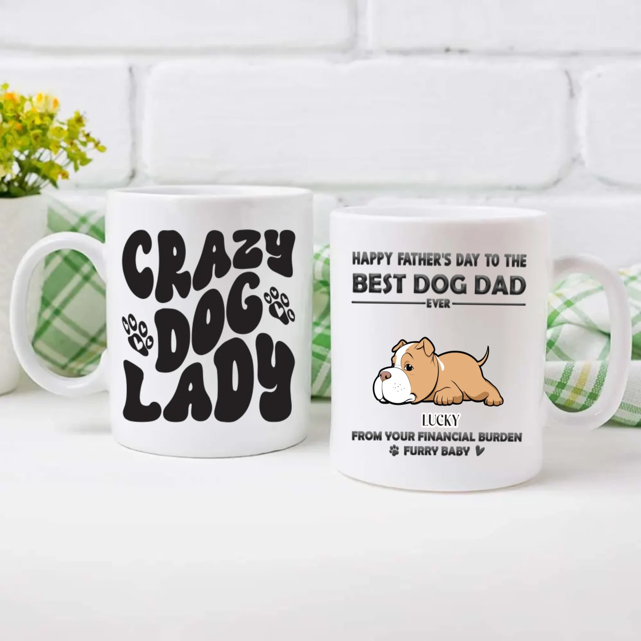 Crazy Dog Lazy Mug – Funny Gift for Dog Lovers – 89Prints