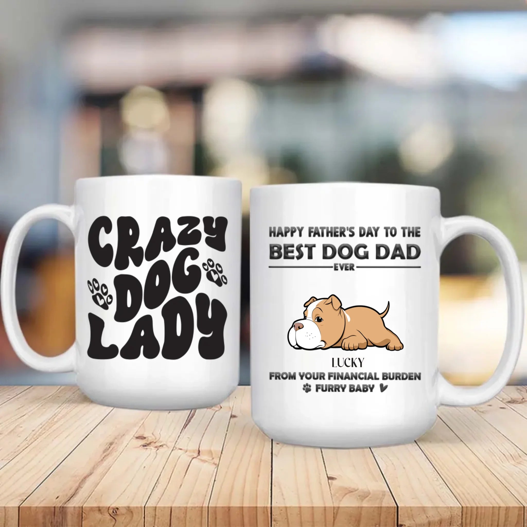 Crazy Dog Lazy Mug – Funny Gift for Dog Lovers – 89Prints
