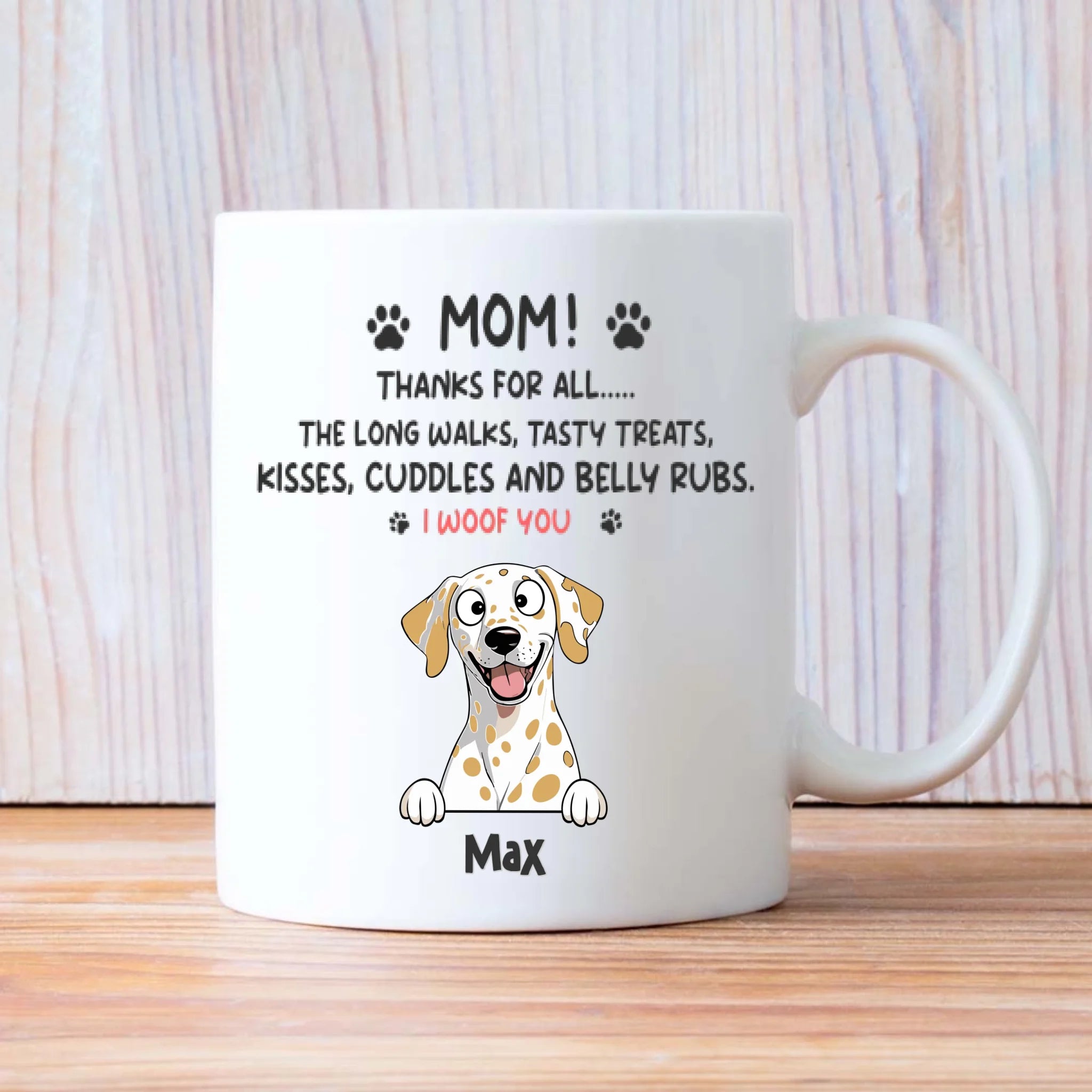 Mom, Thanks for All Mug – A Heartfelt Gift to Show Your Love and Gratitude - 89Prints