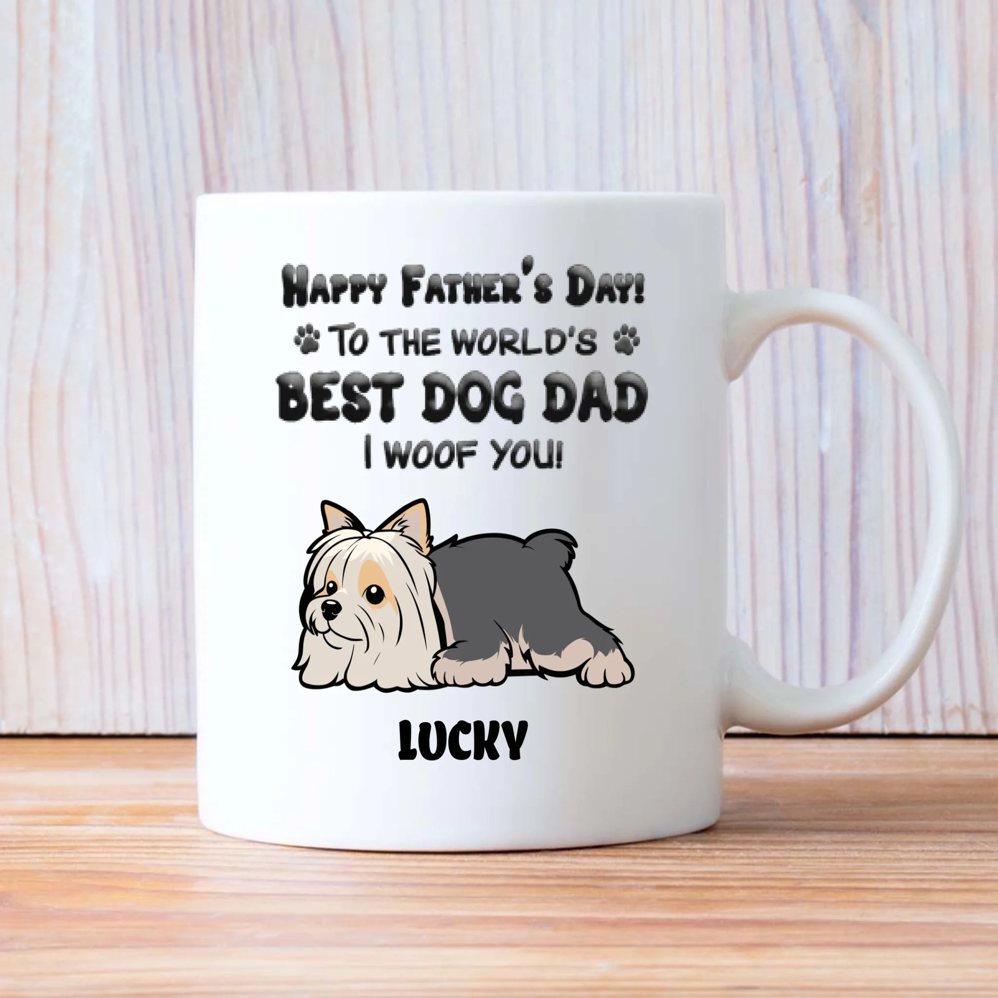 Happy Father’s Day to the World’s Best Dog Dad Mug – Cute Gift from the Dog – 89Prints