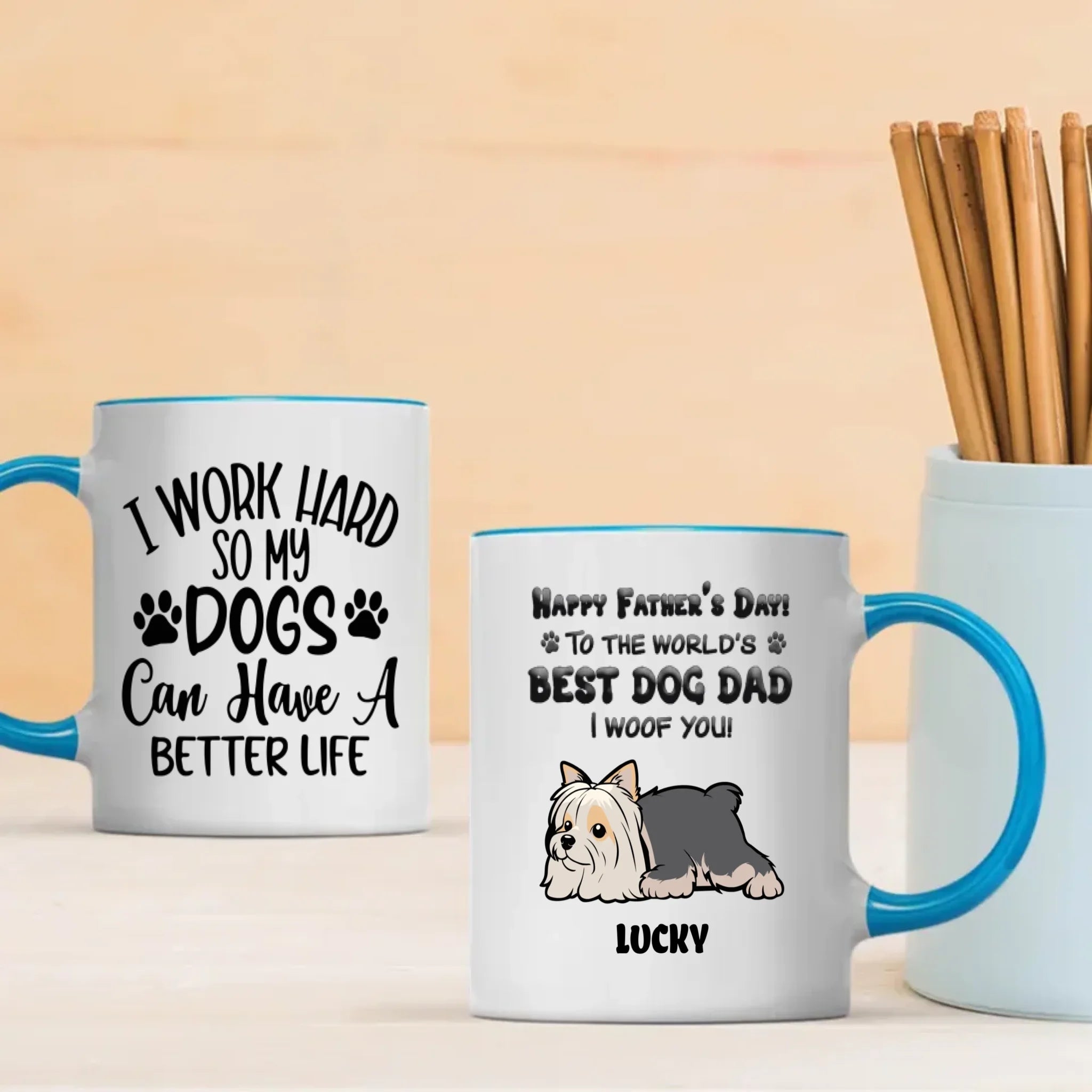 Happy Father’s Day to the World’s Best Dog Dad Mug – Cute Gift from the Dog – 89Prints