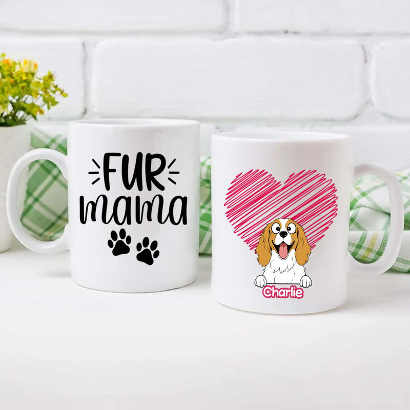 Funny “Fur Mama” Dog Mug – Custom Dog Breed – Cute Gift for Proud Pet Moms – 89Prints