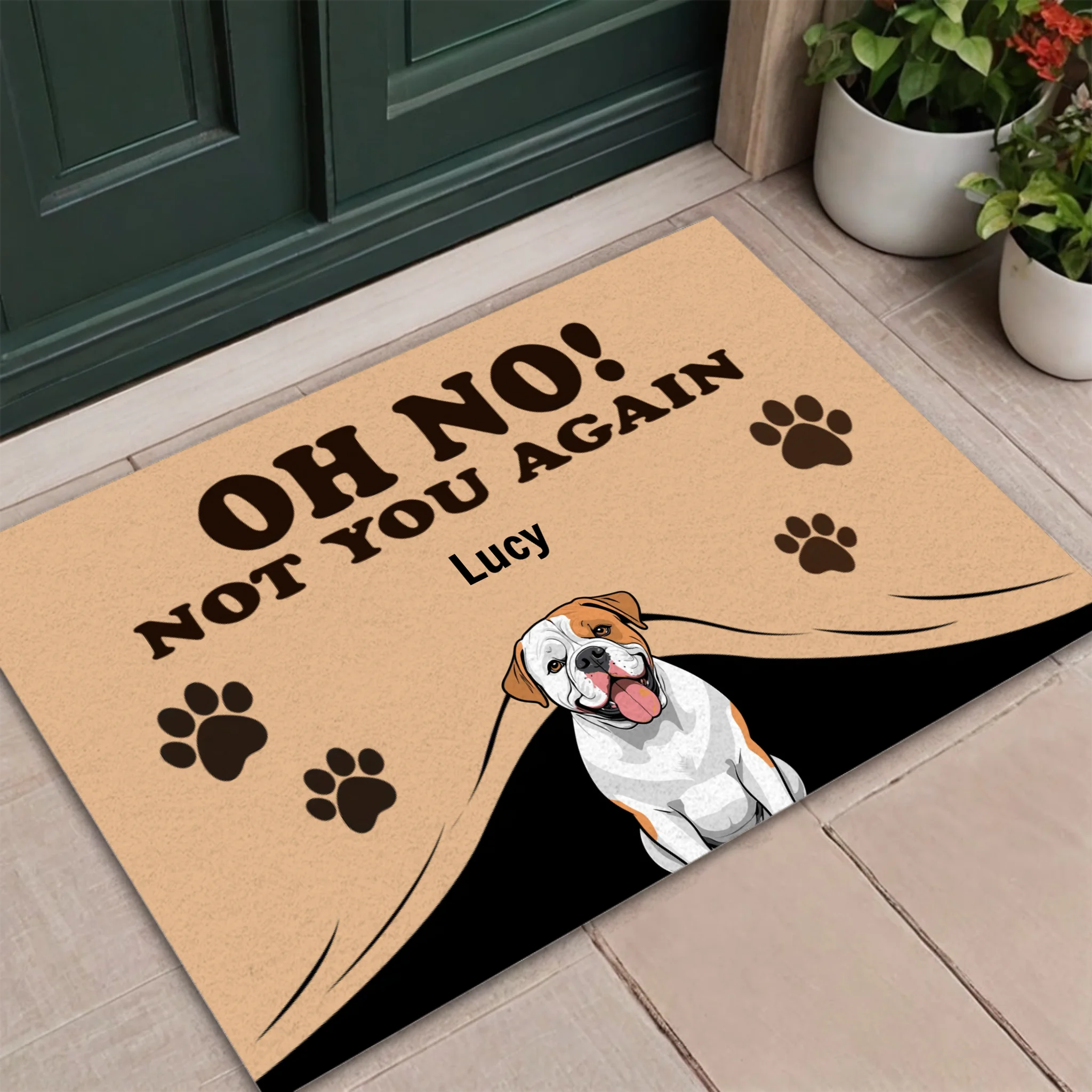 Personalized Unexpected & Funny Doormats | Oh No! Not You Again - 89Prints