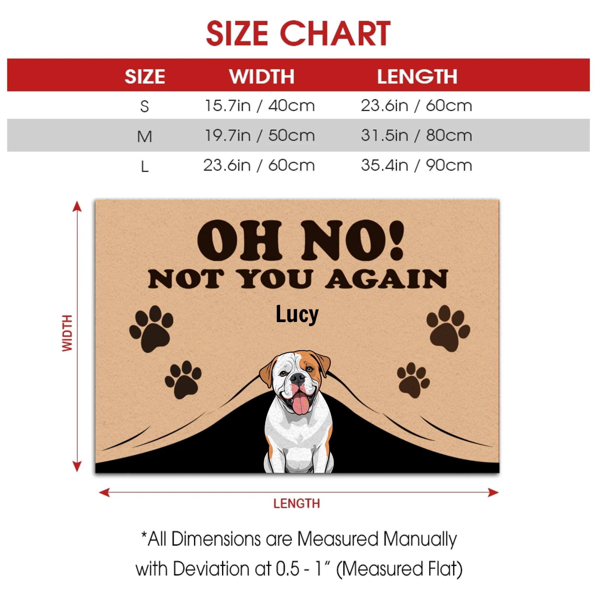 Personalized Unexpected & Funny Doormats | Oh No! Not You Again - 89Prints