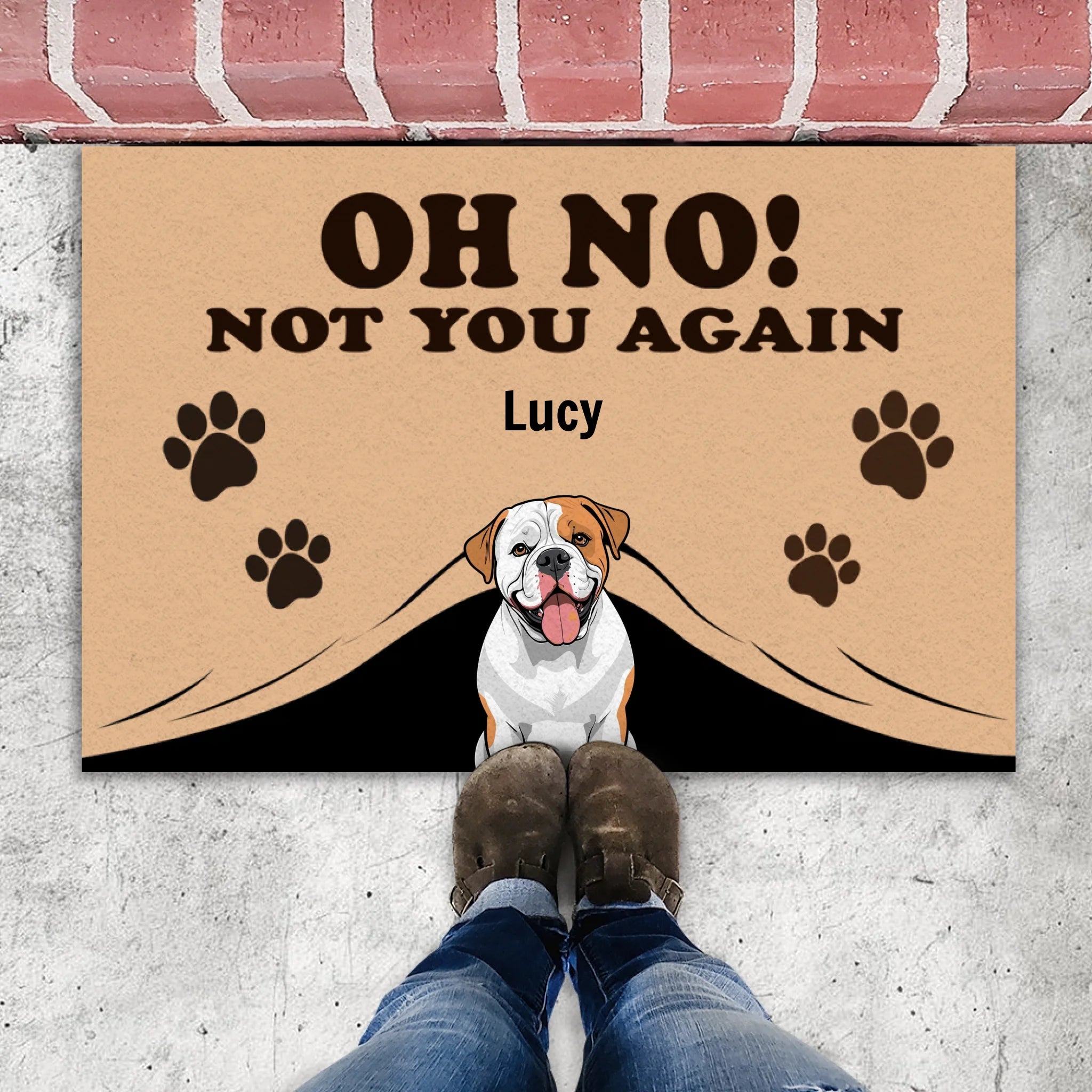 Personalized Unexpected & Funny Doormats | Oh No! Not You Again - 89Prints