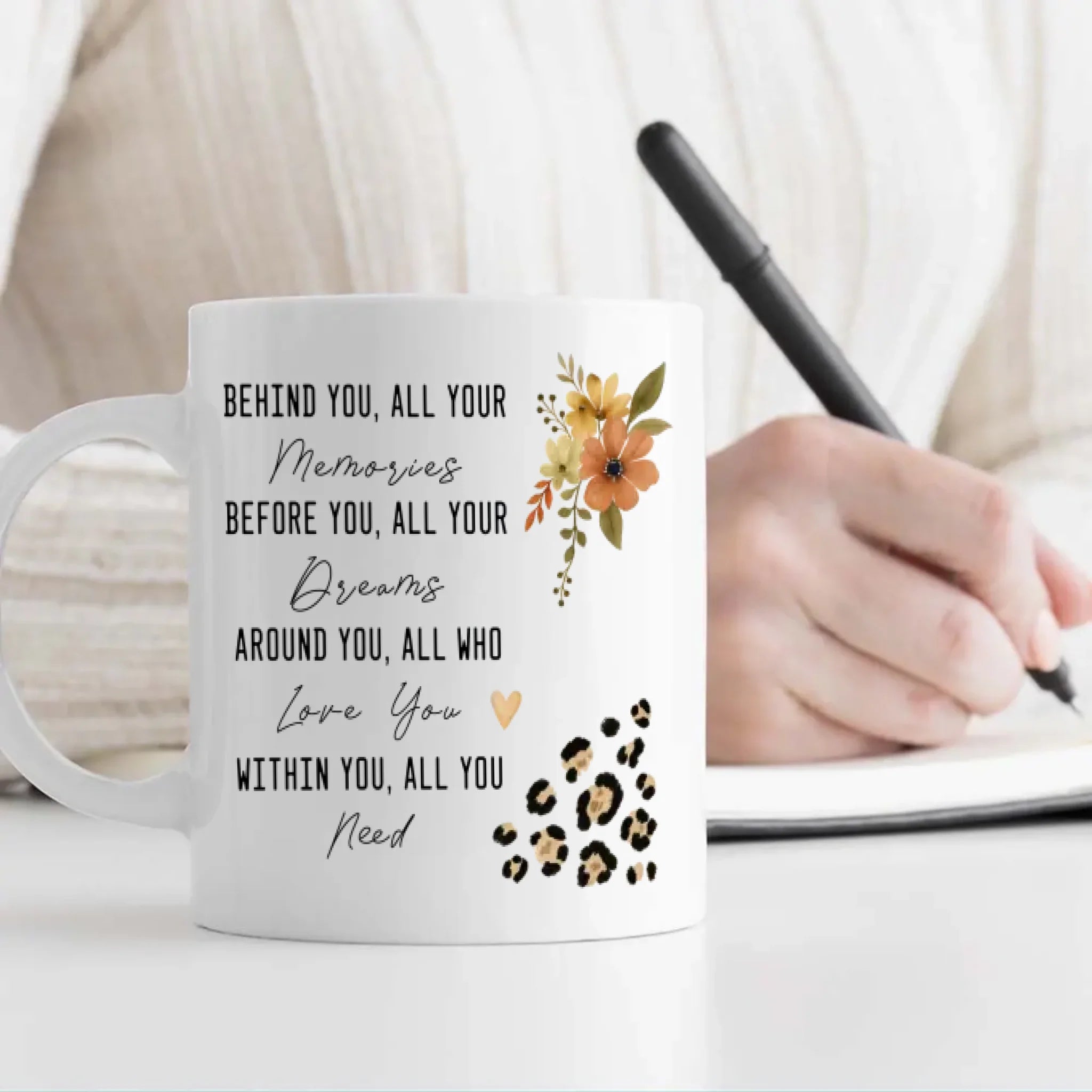 Personalized Graduation Mug – Behind You All Your Memories Quote Gift – Custom Photo & Name – 89Prints