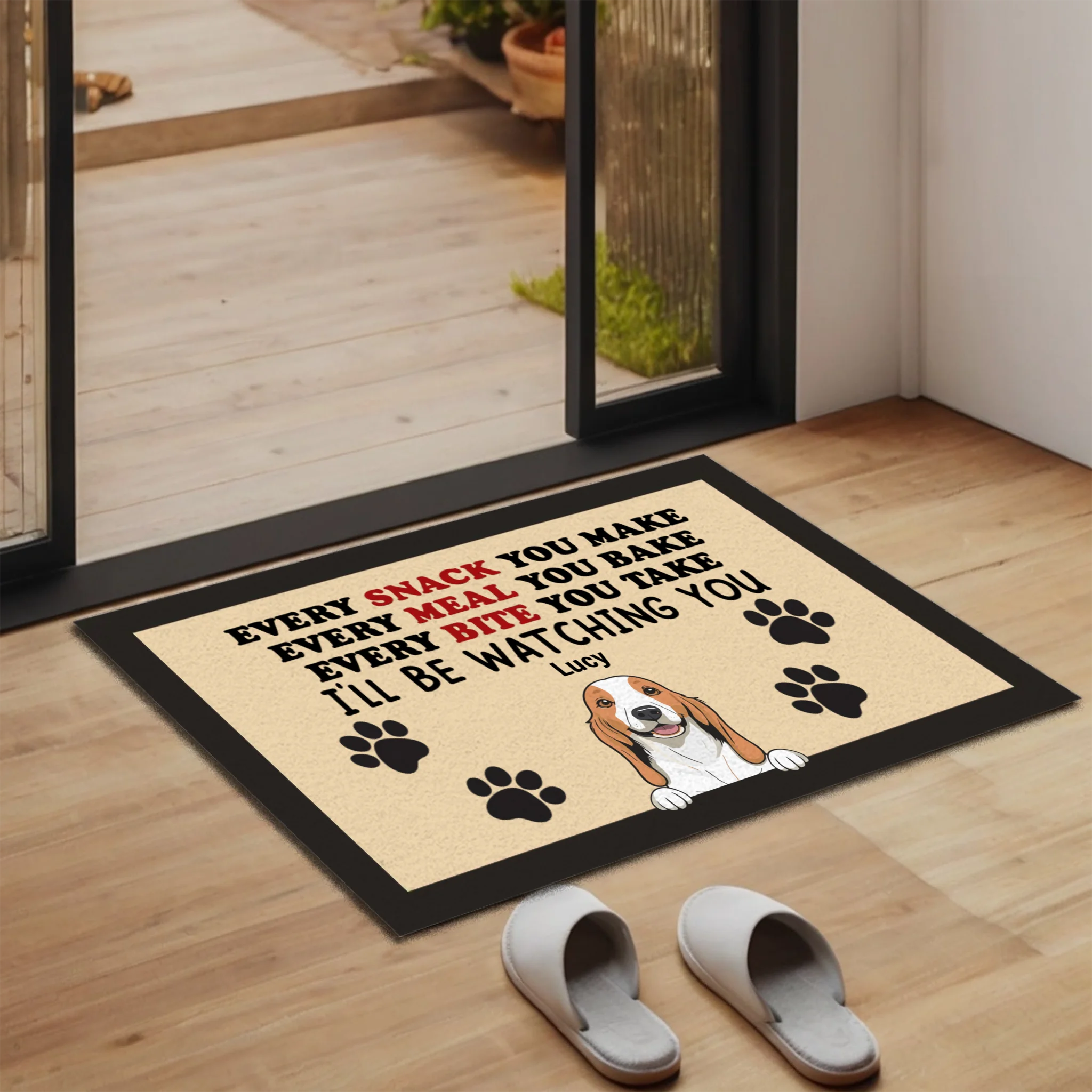 Dog Lover Gift – “Every Snack You Make” Personalized Doormat - 89Prints