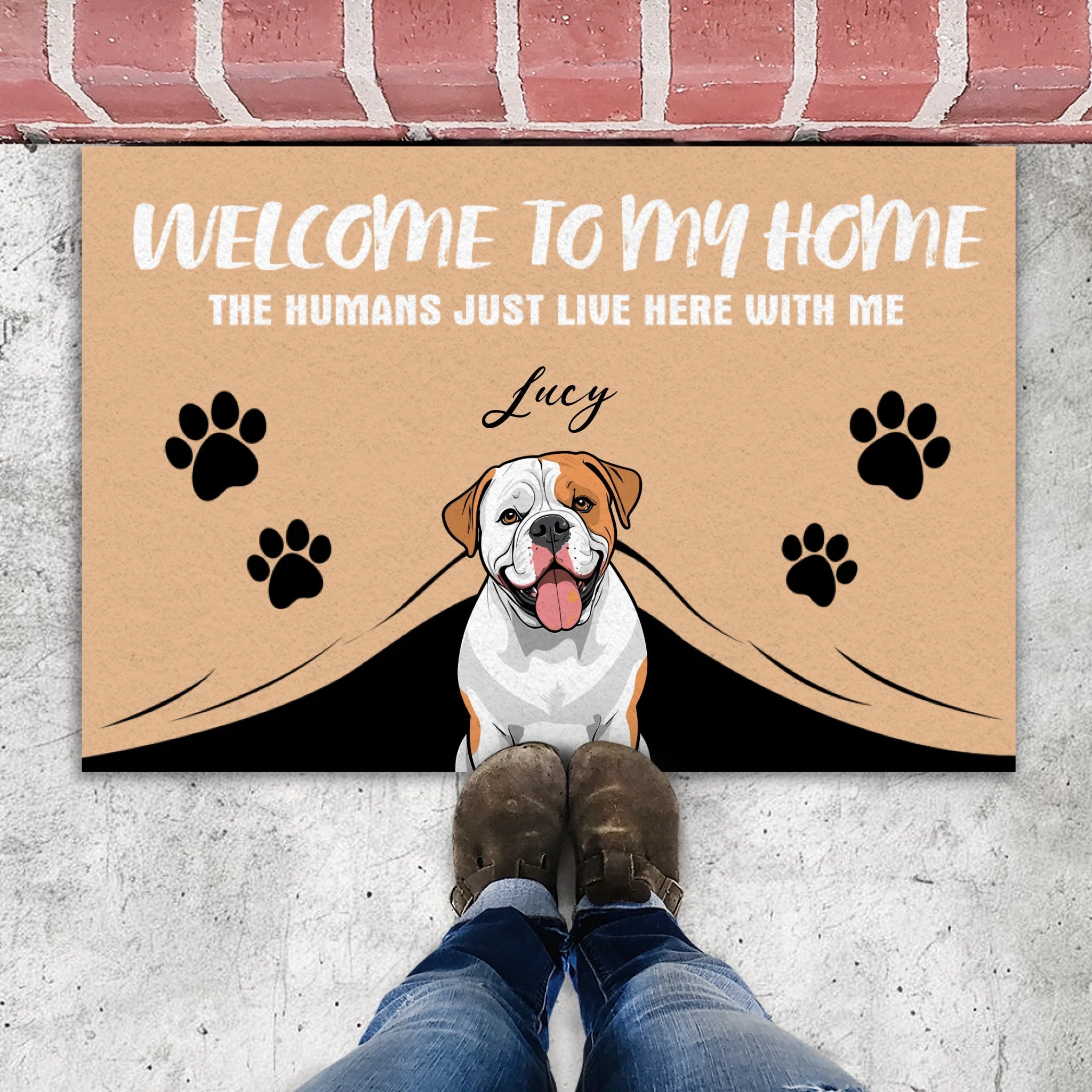Welcome to My Home – Funny Dog Doormat for Pet Lovers - 89Prints