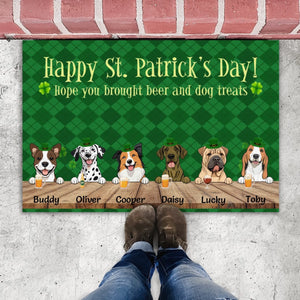Personalized St. Patrick’s Day Doormat – Hope You Brought Beer & Dog Treats - 89Prints