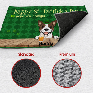 Personalized St. Patrick’s Day Doormat – Hope You Brought Beer & Dog Treats - 89Prints