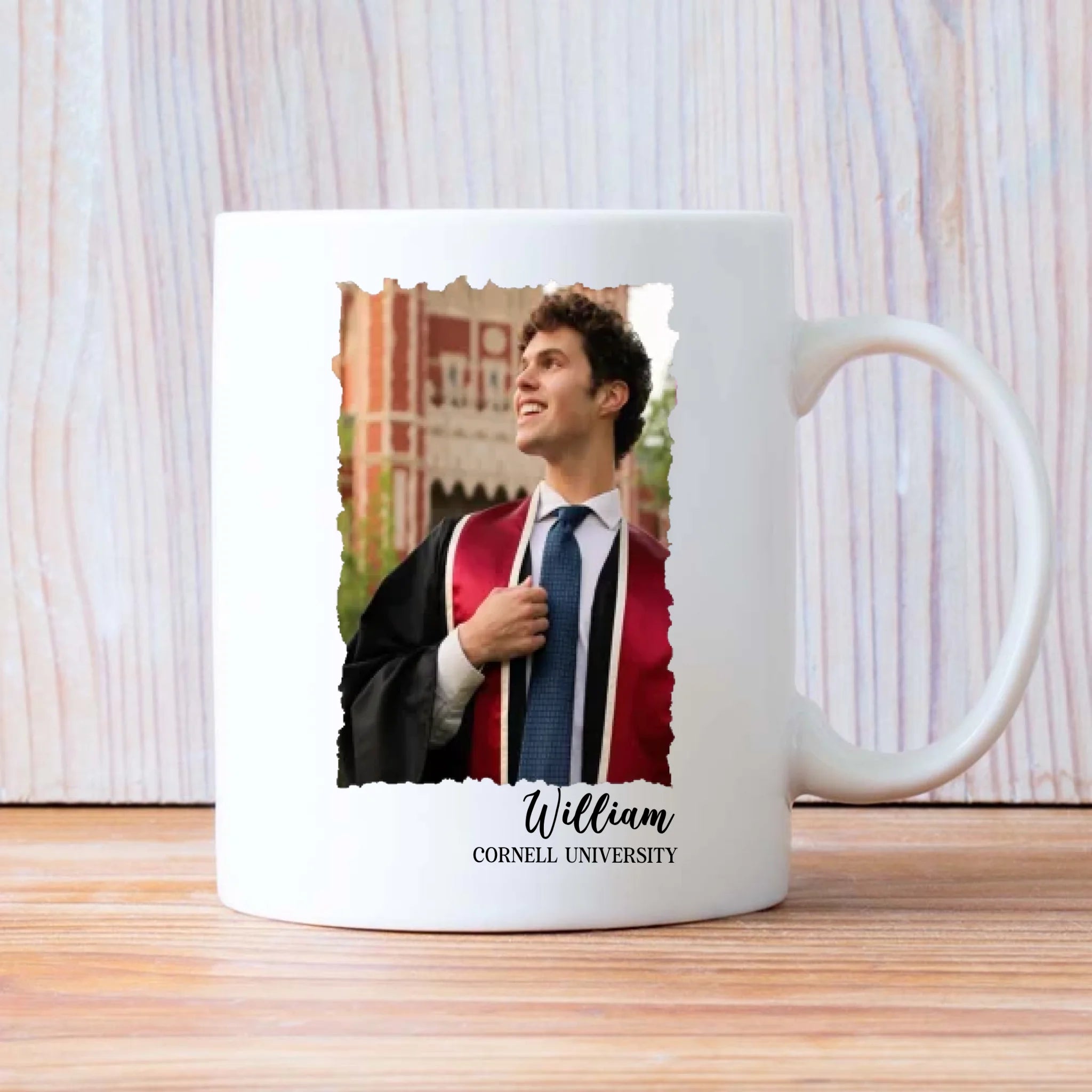 Personalized Graduation Mug for Son – Custom Photo & Name – Inspirational Message Gift from Mom or Dad – 89Prints