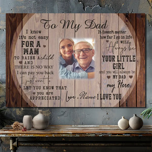 Personalized Father-Daughter Canvas – A Heartfelt Tribute to Dad | 89Prints