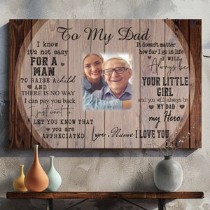 Personalized Father-Daughter Canvas – A Heartfelt Tribute to Dad | 89Prints