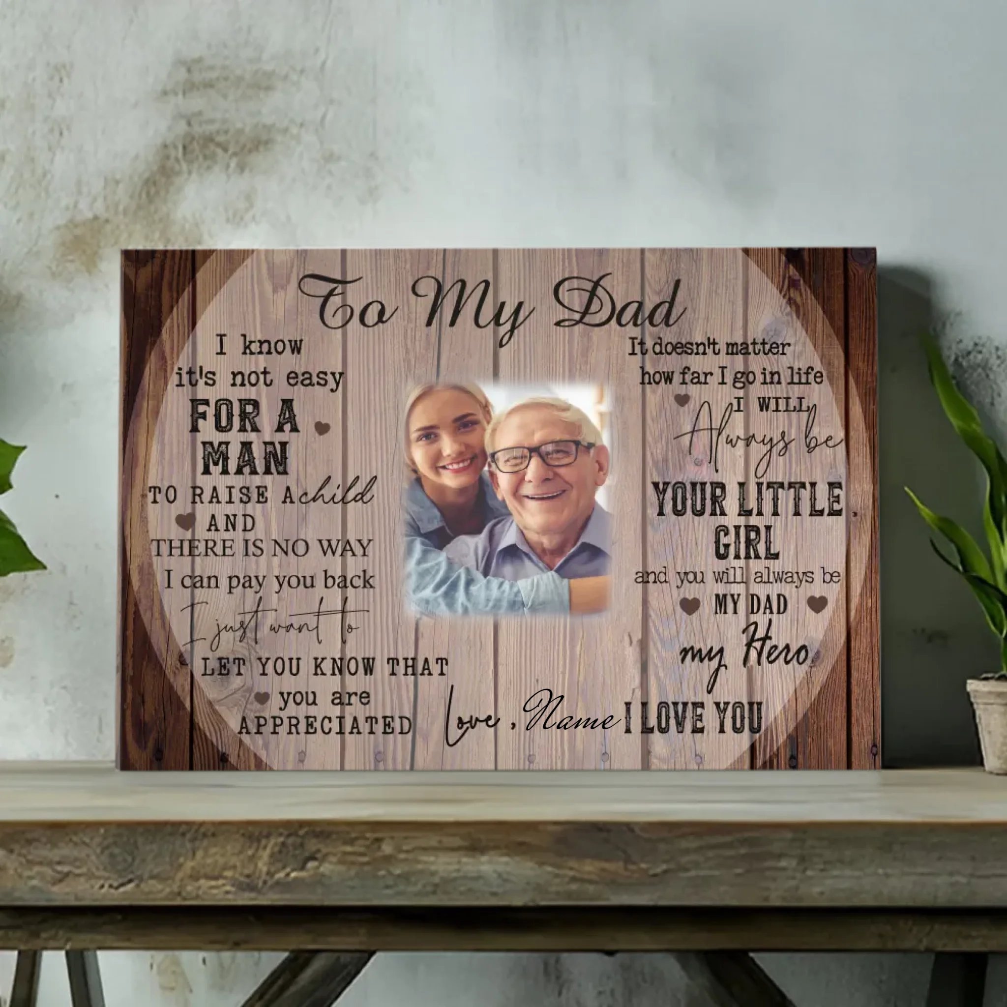 Personalized Father-Daughter Canvas – A Heartfelt Tribute to Dad | 89Prints