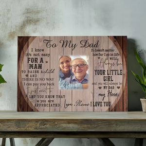 Personalized Father-Daughter Canvas – A Heartfelt Tribute to Dad | 89Prints