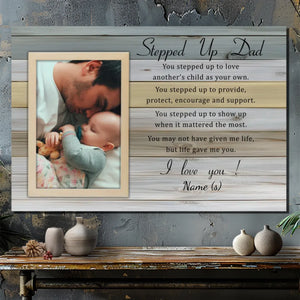 Personalized Canvas for Stepped-Up Dads – Celebrate His Love