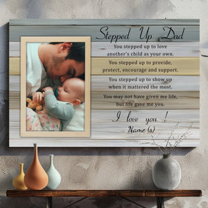 Personalized Canvas for Stepped-Up Dads – Celebrate His Love