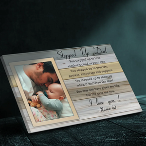 Personalized Canvas for Stepped-Up Dads – Celebrate His Love