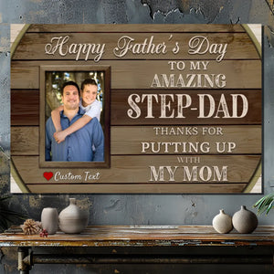 Customizable Canvas for Amazing Step-Dads – Perfect Father's Day Gift!