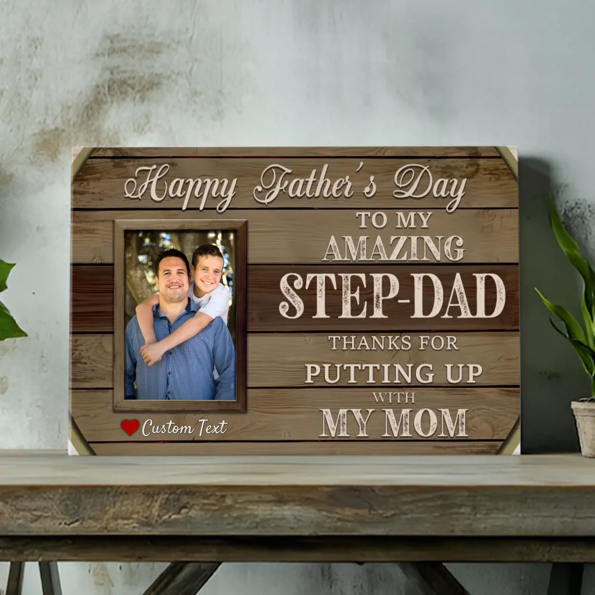 Customizable Canvas for Amazing Step-Dads – Perfect Father's Day Gift!