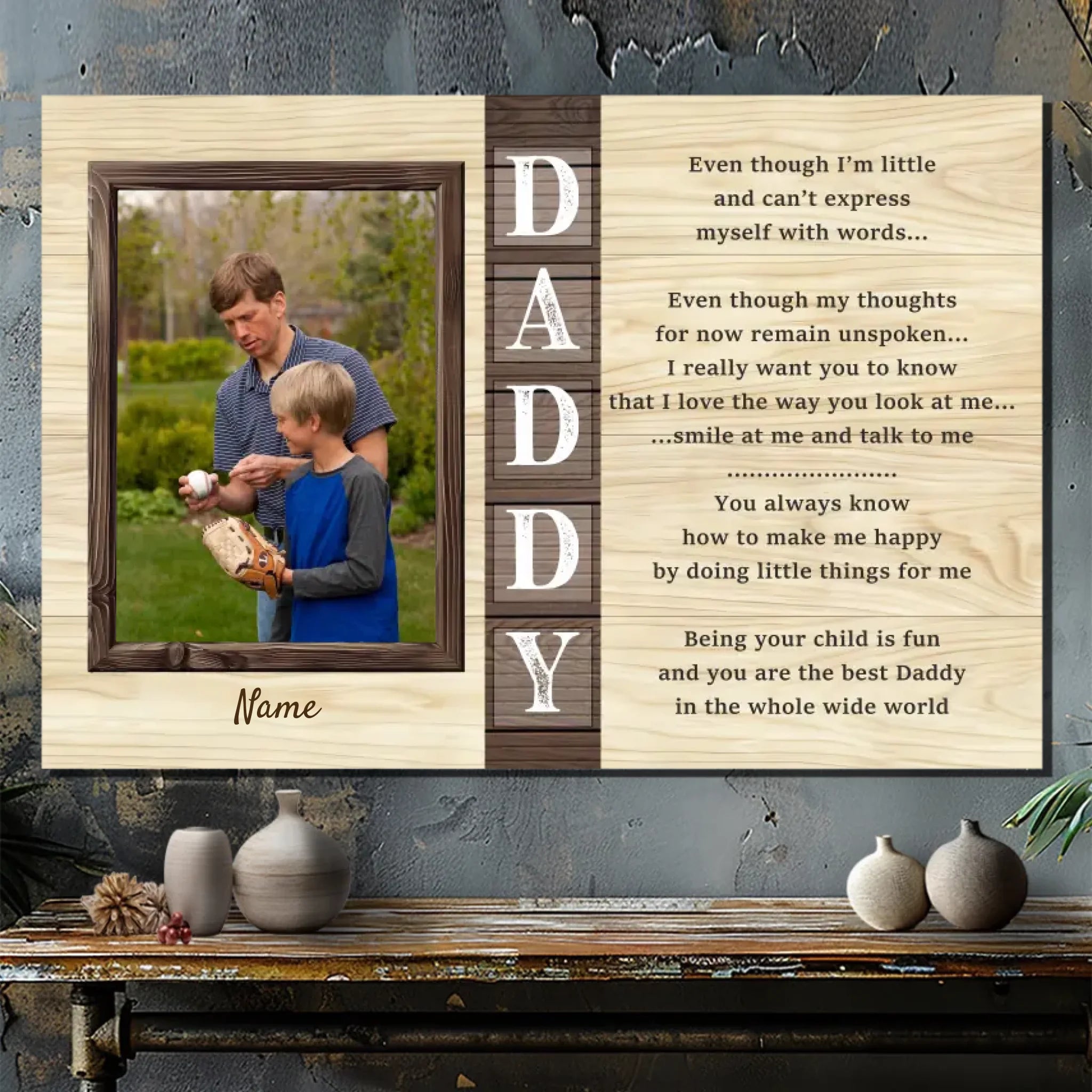 Personalized Canvas: You Are the Best Daddy in the World | 89Prints