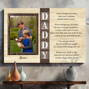 Personalized Canvas: You Are the Best Daddy in the World | 89Prints