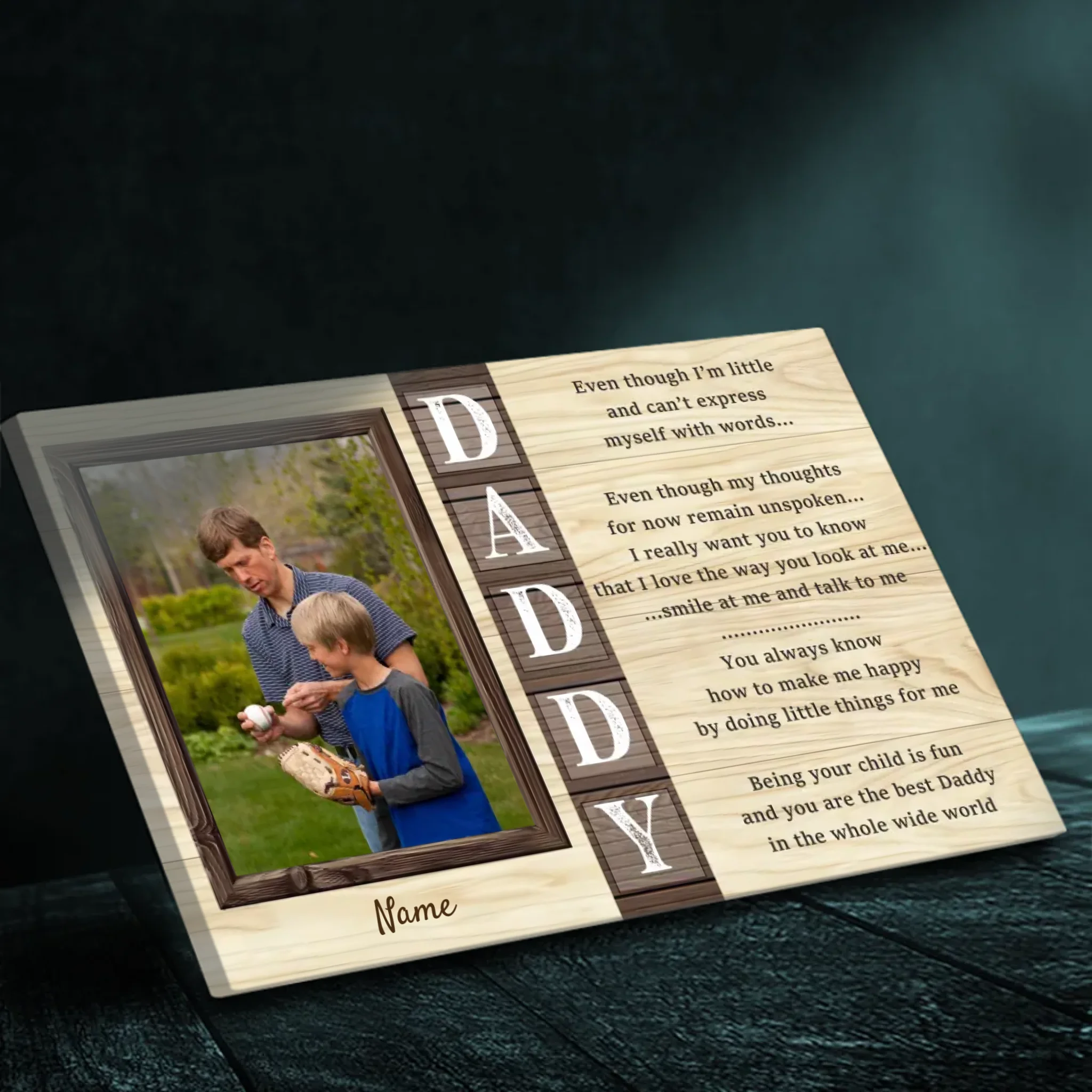 Personalized Canvas: You Are the Best Daddy in the World | 89Prints