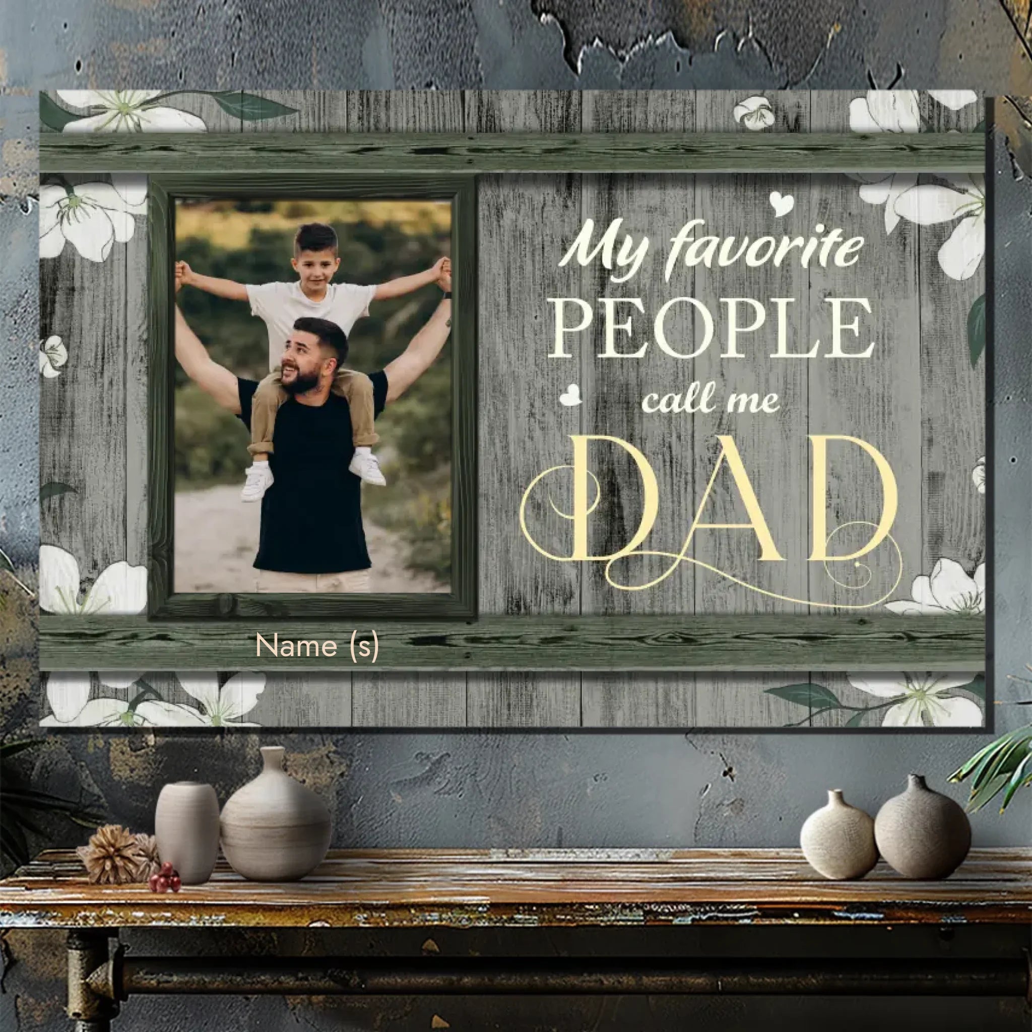 Personalized 'My Favorite People Call Me Dad' Canvas At 89Prints