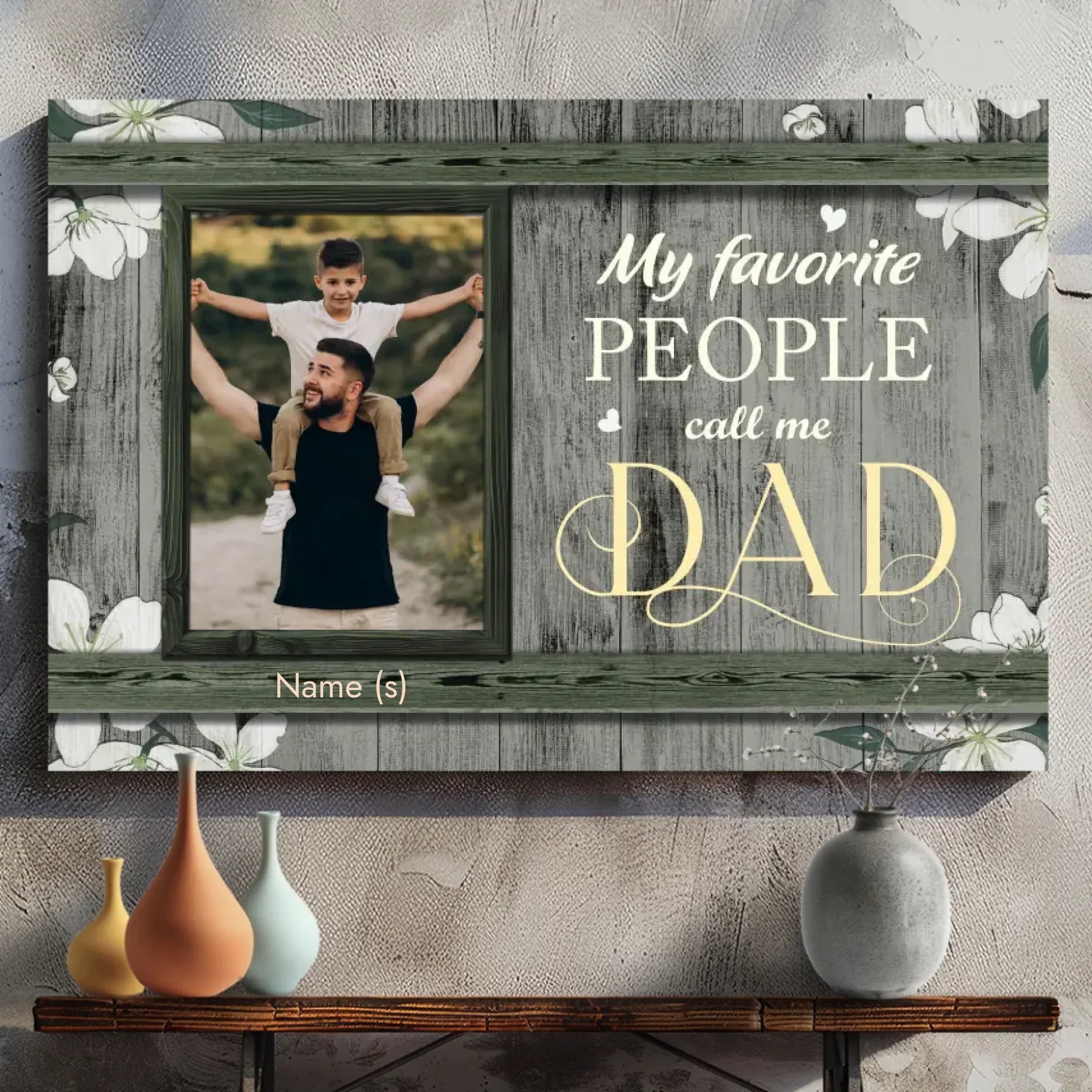 Personalized 'My Favorite People Call Me Dad' Canvas At 89Prints