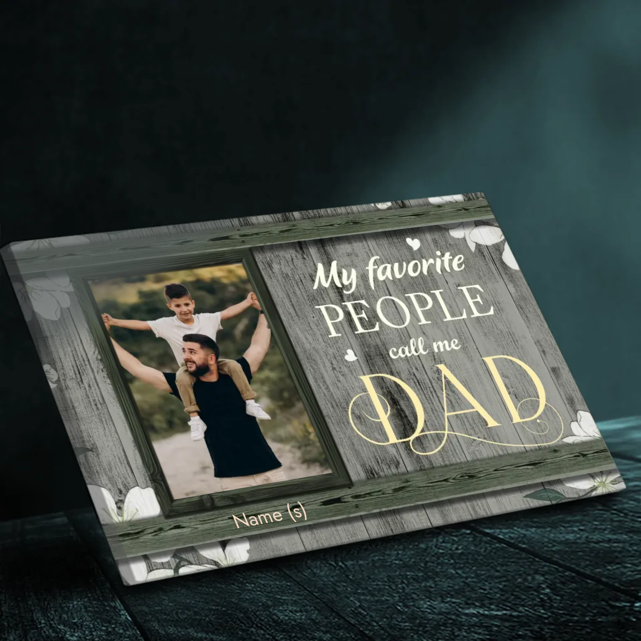 Personalized 'My Favorite People Call Me Dad' Canvas At 89Prints