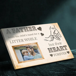 Personalized 'A Father Holds His Child's Hand' Canvas - Gift for Dad