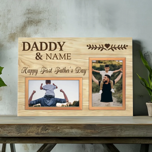 Personalized First Father's Day Canvas - Celebrate New Dads