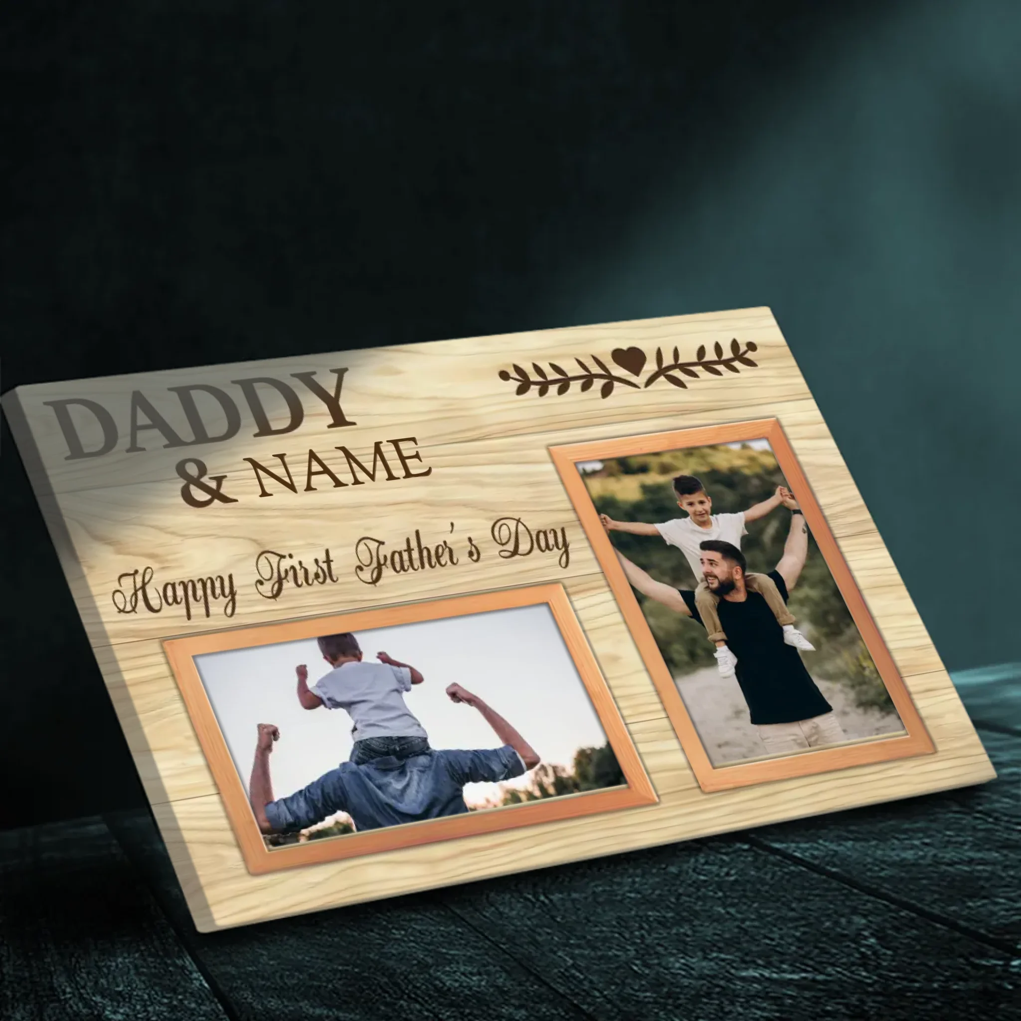 Personalized First Father's Day Canvas - Celebrate New Dads