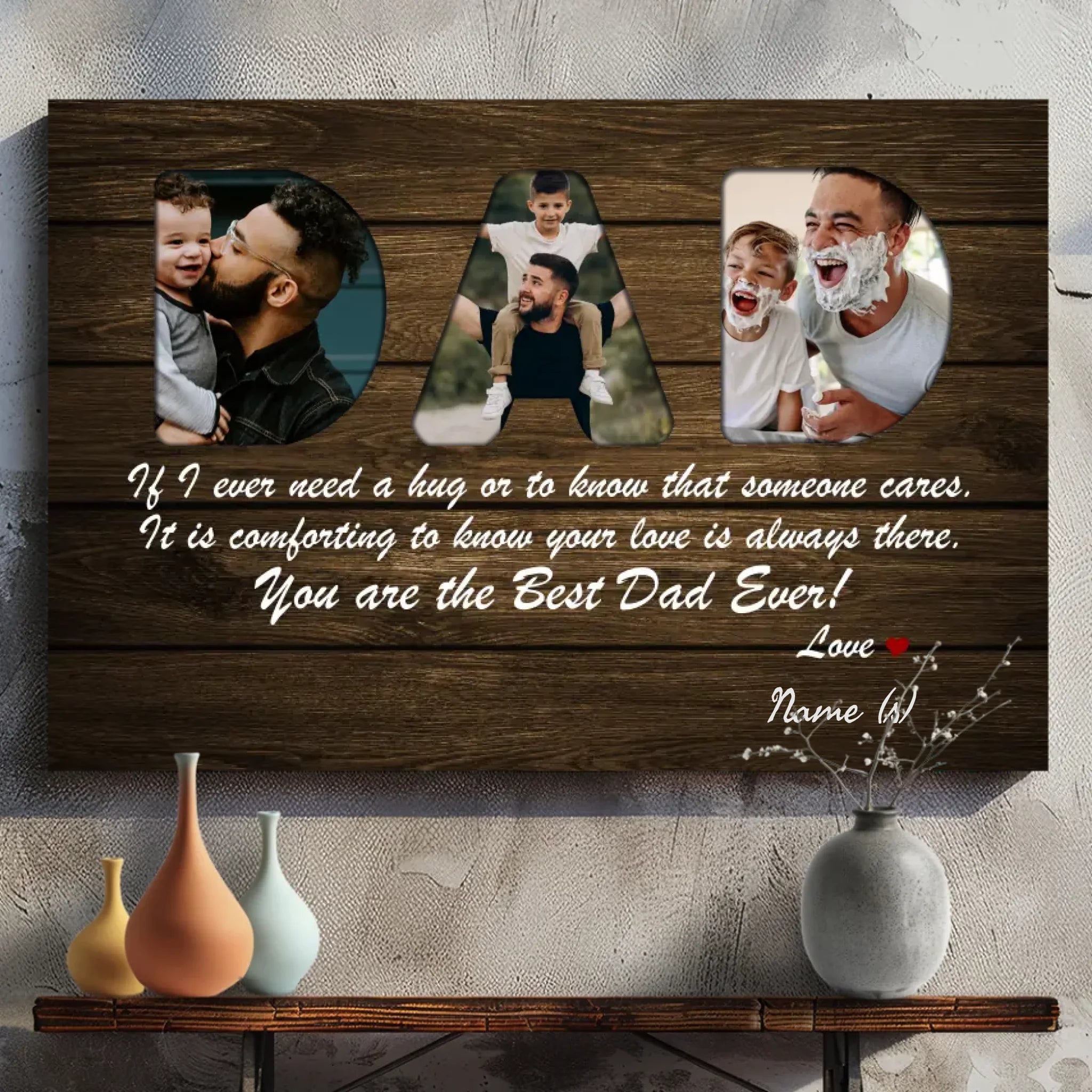 Customizable Best Dad Ever Canvas – Heartfelt Gift for Fathers | 89Prints
