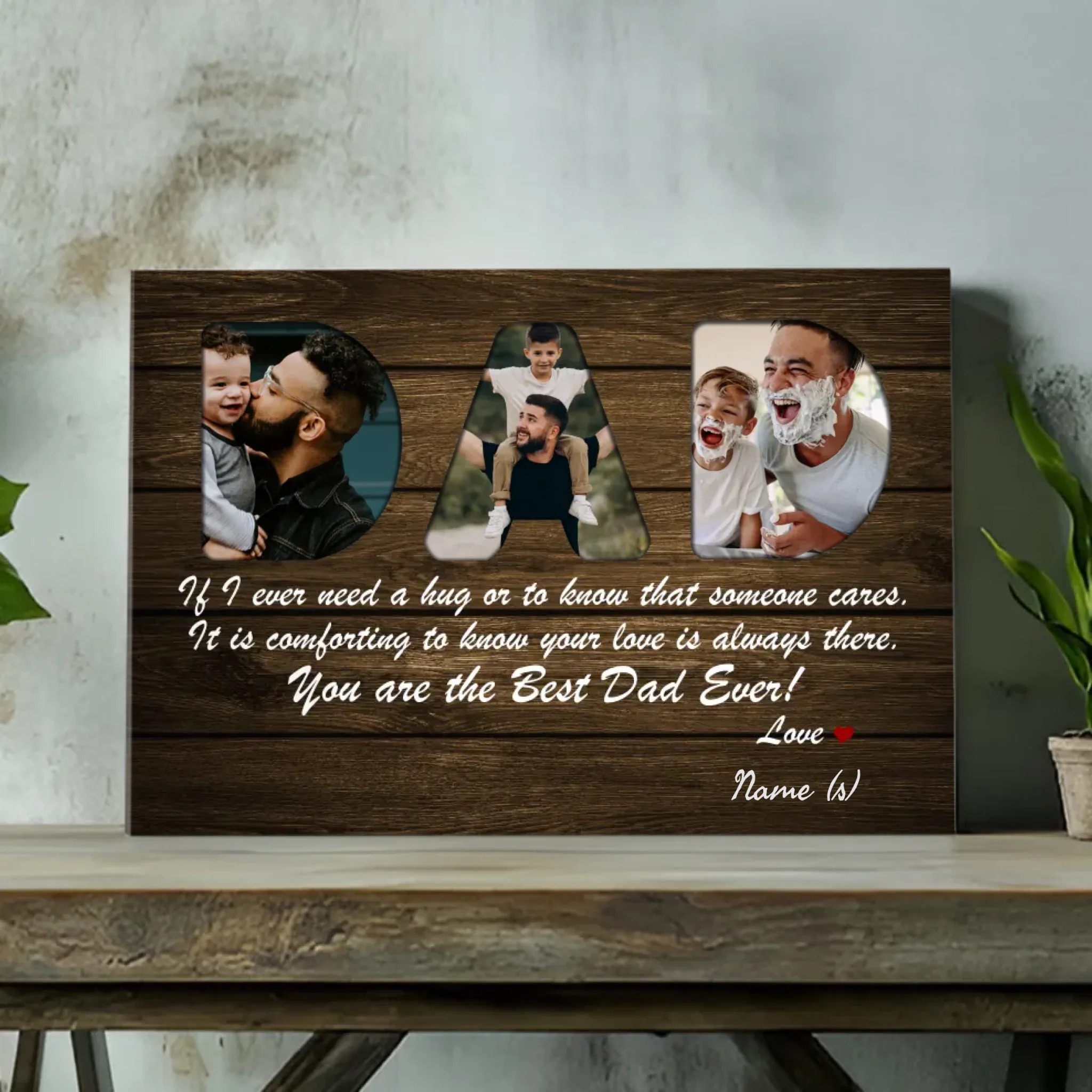 Customizable Best Dad Ever Canvas – Heartfelt Gift for Fathers | 89Prints