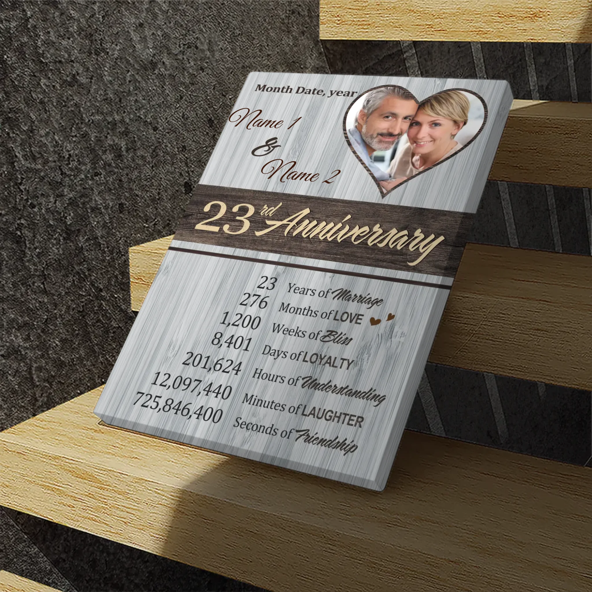 Custom Anniversary Canvas At 89Prints - 23 Years of Love and Laughter