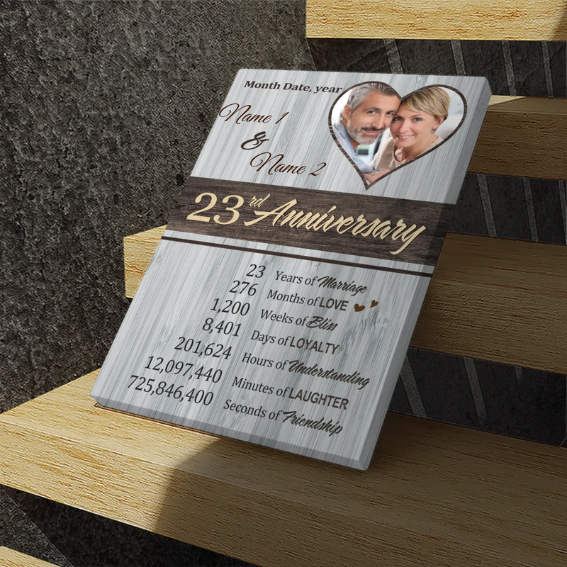 Custom Anniversary Canvas At 89Prints - 23 Years of Love and Laughter