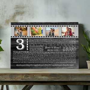 Personalized Canvas for Your 3rd Anniversary At 89Prints- Love Tribute