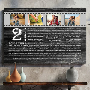 Celebrate 2 Years of Love: Personalized Canvas - 