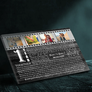 1-Year Love Journey: Customizable Canvas Art for Couples | 89Prints